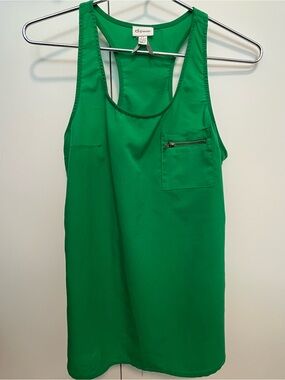 Dynamite Green Racerback Tank with Zip Pocket